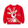 Jersey Happytobias, suéter navideño para niños, jersey con estampado de alces, jersey cálido con cuello redondo, suéteres para niños 231108