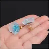 Stud Irregar Crystal Cluster Flower Resin Mold Colorf Druzy Earring Jewelry Making For Women Girls Valentines Dh3Gd