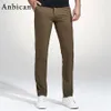 Anbican Fashion Khaki Casual Pants Men 2017 Spring Brand New Leisure Business Slim Trousers Mens Cotton Work Chinos Dress Pants203n