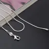 2mm 925 Sterling Silver Sweat Snake Sains 16 18 20 22 24 بوصة قلادة للقلادة للنساء المجوهرات الأزياء بكميات كبيرة