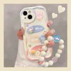 Capa de telefone com corrente de boneca 3D adequada para meninas 14Pro Max 13 nicho 11/12