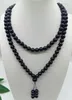 Chains Fine 10mm Black Agate Round Beads Tibetan Buddhist 108 Necklace Fashion Boutique Jewelry