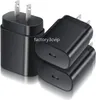 超高速充電PD USB-Cウォール充電器ミニポータブルパワーアダプターEU USタイプC SAMSUNG S20 S10 S22 S23 NOTE 10 iPhone 12 13 14 15 F1