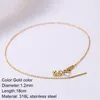 Pulseras de eslabones Tiny A-Z Letra de alfabeto Nombre inicial Encantos para pulsera colgante Color dorado Joyería de corazón hecha a mano al por mayor