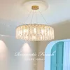 Light Luxury Crystal Living Room Pendant Lamps 2023 New Kind Warm Romantic Bedroom Luminaire Simple Glass Feather Light Fixture