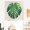 Rideau plantes tropicales Cactus ananas rouge jaune porte lin tapisserie étude décor à la maison chambre cuisine Noren