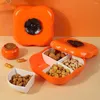 Borden Verdeeld Moer Dienblad Met Deksel 4 Compartimenten Verwijderbare Plastic Snackschaal Container Opbergdoos Fruit Veggie