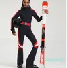 Ternos de esqui terno de esqui feminino fino ao ar livre snowboard macacão quente conjunto macacão roupas de inverno à prova vento à prova dwindproof água