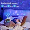 ZK20 Juldekorationer stjärna projektor Galactic Night Light med vågmusikhögtalare Nebula molntaklampor dekorera födelsedagspresent julfest