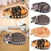 Pajamas 3D Cat Shape Carpet Rug Animal Print Carpets Living Room Bedroom Anti Slip Bathroom Floor Mat Hallway Entrance Doormat R231108