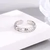 Cluster Ringen Creatieve Concave Convexe Textuur Lijnen Ring Voor Mannen Vrouwen Eenvoudige Zilveren Kleur Open Paar Bruiloft Sieraden