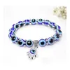 Perlé Chanceux Fatima Hamsa Main Bleu Mauvais Oeil Charmes Bracelets Bracelets Perles Pseras Turques Pour Femmes Bijoux Livraison Directe Je Dhgarden Dhmh8