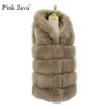 Kvinnors päls faux rosa java 8062 kvinnor rockar vinter äkta päls coat naturlig väst huva gilet lyxjacka 231108