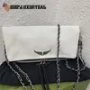 Borsa stilista da donna per donna Borsa a tracolla Zadig Voltaire Borsa a mano con rivetti vintage Borsa a tracolla in vera pelle con scatola originale