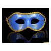 Party Mask Mask Venetian Masquerade Decoration Fancy Dress of Colored Ding eller Mönster G601 Drop Delivery Home Garden Festi Dheuh