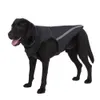 Veste d'hiver pour chiens, doublure en polaire douce, très chaude, manteau pour animaux de compagnie, gilet réfléchissant léger pour chiens de petite, moyenne et grande taille, noir