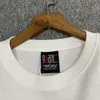 Gunsn Rose Gunshot Band Wash Usado Print Vtg High Street Retro Loose Casual Camiseta de manga corta