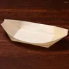 Piatti 50 pezzi utile piatto snack leggero vassoio da dessert negozio creativo carta usa e getta a forma di barca sushi