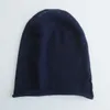 Beanie/Skull Caps Women 30% Cashmere Beanies Simple Solid Caps Rolled Hem Hat Blandar mjuk tunn stickad hatt ull Vintfjäder varm sömnhår 231108