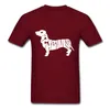 Heren t shirts creatieve Engelse letters ontwerp teckel hond katoen o nek op maat gedrukt t-shirt voor minnaar mannen mode t-shirts xxxl