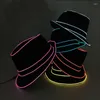 Fontes de festa Moda Neon Chapéu Brilhante Colorido LED Acrílico Homens Piscando Light Up Luminous Cap Bar