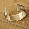 Bangle BR485 Handgjorda Nepal 3 färg koppar metall flätad 25 mm vidöppen rygg