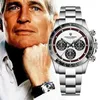 손목 시계 Pagani Design Classic Men S Quartz 시계 세라믹 베젤 스테인레스 스틸 방수 시계 고급 사파이어 유리 크로노 그래프 230407