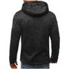 Sweats à capuche pour hommes Sweatshirts Men039S Polaire Zip Sweat à capuche Hommes Casual Slim Thermal Doublé Veste Sweat-shirt Zipper Vêtements d'extérieur Chaud Lo Otvlh