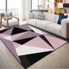 Mattor triangel tryckt matta geometriska abstrakt ljus lyx 3d våning matta modern enkel matta fotmatta sovrum vardagsrum mattan