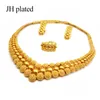 Earrings Necklace Nigeria Dubai Gold color jewelry sets African bridal wedding gifts party for women Bracelet Necklace earrings ring set collares 230408