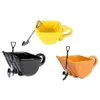 Tazze Tazza da caffè Secchio per escavatore Tazza Accessori da cucina Cucchiaio Torta Tè Giallo Arancione Nero Plastica ABS