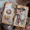 Gift Wrap 30 Packs Wholesale Scrapbooking Vintage Literature Art Figure Plant Map Label DIY Material Sticker Multi-size 8 Sections