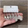 Dangle & Chandelier Wholesale 3Prs Earrings Set Evil Eye Dangle Lucky Fatima Hamsa Hand Drop Earring For Women Jewelry Mothe Dhgarden Dh5Qp