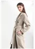 Misturas de lã feminina high-end camelo duplo breasted cashmere casaco feminino médio longo lã casaco de lã para mulher 231108