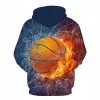 Hotsell Fall Kids Burger Dinozor 3D Hoodie Basketbol Renk Boyası Baskılı Erkekler ve Kızlar Günlük Sweatshirt Çocuk Moda Külot LJ201216