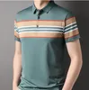 Camisetas para hombre Camisetas para hombre Diseñador Camiseta de manga corta de verano para hombre Polo de solapa de moda para hombre Camiseta de rayas finas como el hielo para hombre