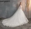 Abiti da festa 2023 Abito da sposa cinese con cappuccio lungo Abito da sposa in pizzo con strascico lungo ricamato Princess Plus Szie Abito da sposa 0408H23