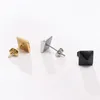 Stud Earrings Pyramids Earring Stainless Steel Unisex Jewelry Rivets Men