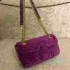 2024 Marmont Velvet Bags Handväskor Kvinnor axelväska handväskor Purses Chain Fashion Crossbody