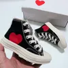 Çocuk Ayakkabıları Play Love Heart with Eyes Spor Ayakkabıları Düşük Yüksek All Star Designer Toddler 1970 Boys Siyah Ayakkabı 1970'ler Kid Youth Classic Trainers Toddler Girls Outdoor Sneaker