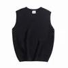 Men's Vests Cotton Vest Men Spring Fashion Solid Color Vintage Sweater Harajuku Knitted Jumpers Casual Knit V20