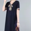 Womens Casual Dresses Summer Spring Ladies Dress Fashion Polo Blouse Clothing A-Line Skirt Fresh Sweet multiple colour Bodycon Blouses Asian size M-4XL