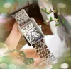 Super Fine Fashion Women Quartz Watches 스테인리스 스틸 스퀘어 로마 탱크 시리즈 최고의 브랜드 리포지오 페미니노 방수 탱크 탱크-매스 디자인 레이디 시계