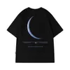 T-shirt da uomo Mezza Luna T-shirt divertenti da uomo manica corta oversize con stampa grafica T-shirt estiva Hip Hop in cotone Top y2k Abbigliamento streetwear 230408