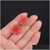 Stud Irregar Crystal Cluster Flower Resin Mold Colorf Druzy Earring Jewelry Making For Women Girls Valentines Dh3Gd