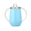 Sippy cup 10oz Kid water bottle Stainless Steel tumbler with Handle Vacuum Insulated Leak Travel cup Baby bottle Mugs BAP FREE Uvtlr