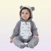 Baby onesie kigurumis pojke flicka spädbarn romper totoro kostym grå pyjama med dragkedja vinterkläder småbarn söt outfit katt fancy 22794936