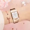 Damenuhren, modische Damen-Armbanduhren, WWOOR Top-Marke, luxuriös, kreativ, Stahl, Damen-Armbanduhr, Kleid, weiblich, Quarz, wasserdichte Uhr 230408