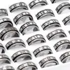 Wedding Rings 20/30 stks gemengde trendy klassieke roteren voor mannen vrouwen roestvrij staal Romeinse band charmes sieraden groothandel grootte 7-10