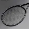 2024 Raquettes de tennis 40-55 LBS Raquettes de tennis noires ultralégères Carbone Raqueta Tenis Raquette de padel Cordage 4 3/8 Racchetta Tennisracket Raquette Q231109